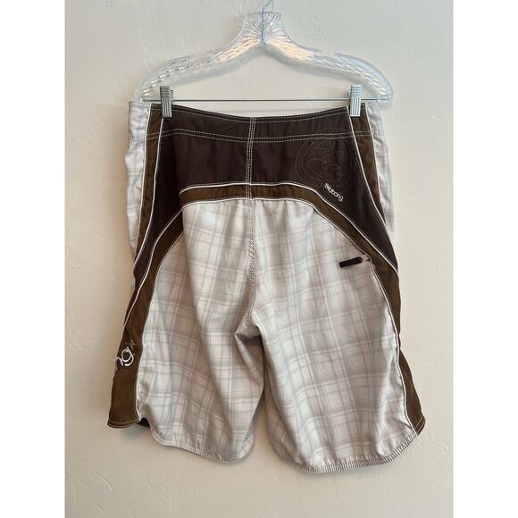 Vintage Y2K Men’s Billabong Swim Trunks Shorts Waist Size: 34 Brown/ Tan - Picture 2 of 8